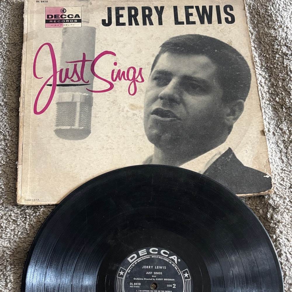 Jerry Lewis "Just Sings" Vinyl LP - Decca
